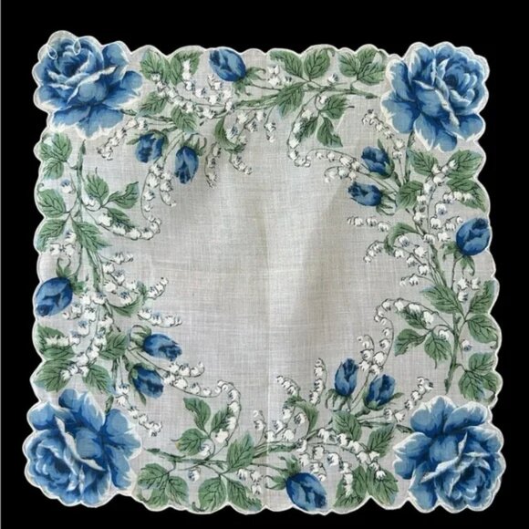 VTG Handkerchief Lot of 20 Printed Floral Lace Embroidered Multicolor READ - Picture 3 of 7